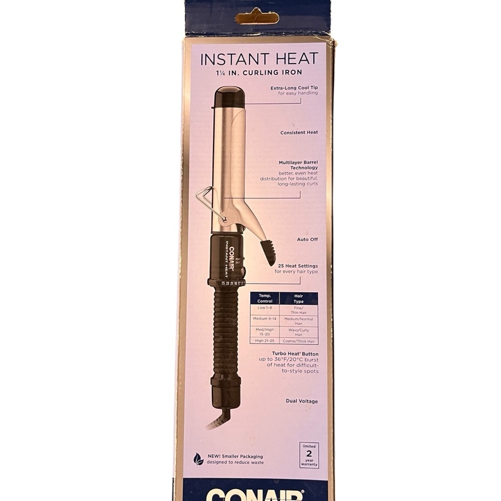 Conair 1.5” curling Iron in box 
Black & silver adjustable setting quick heating